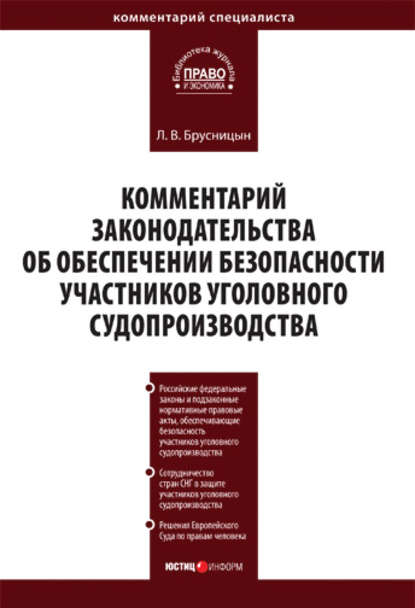 Комментарий законодательства об обеспечении безопасности участников уголовного судопроизводства — Л. В. Брусницын