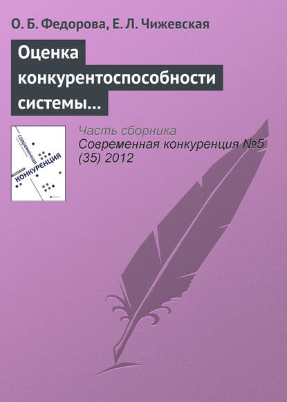 Оценка конкурентоспособности системы урегулирования убытков страховой компании на региональном рынке — О. Б. Федорова